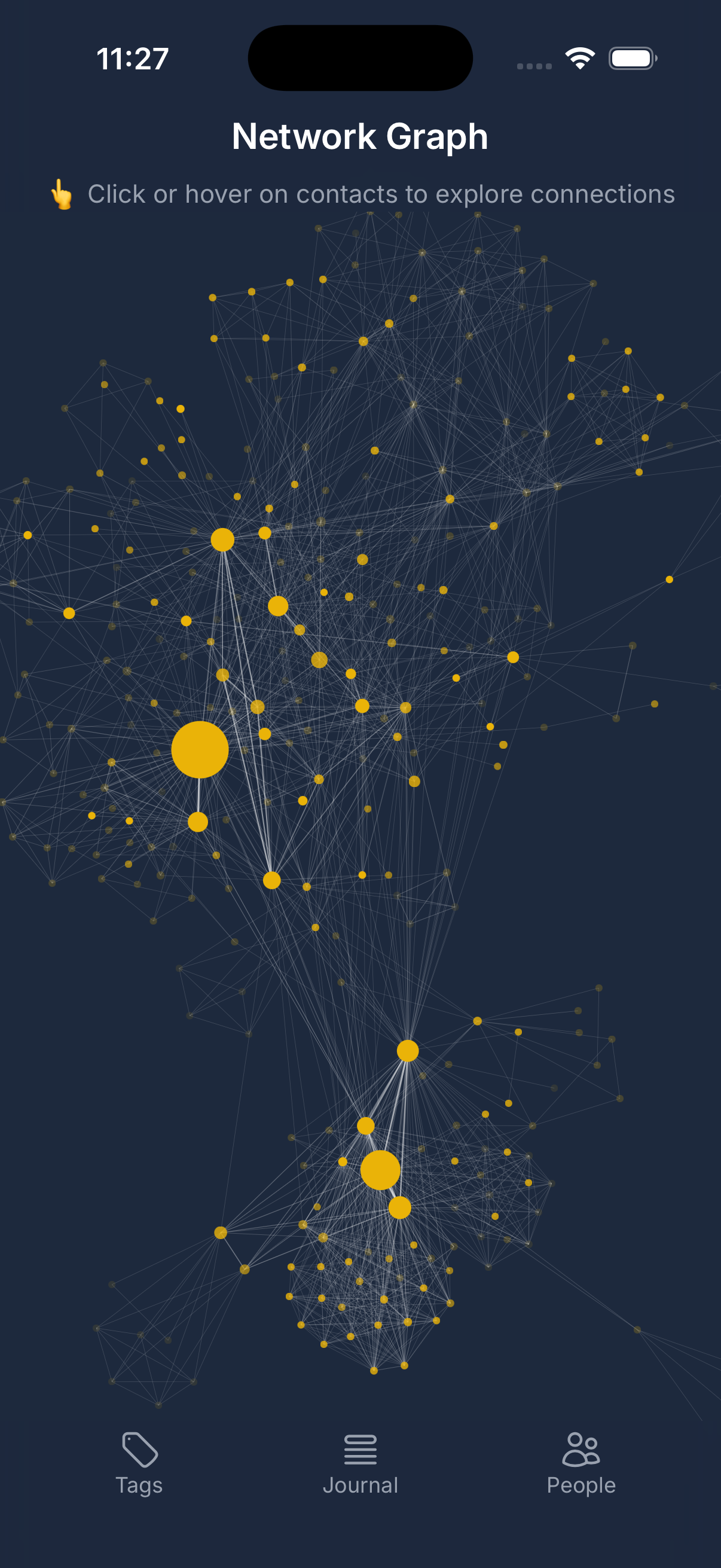 Social network visualization in Narcos